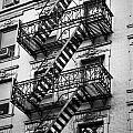 Exit, fire escape stairs in New York