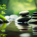 Zen stones in water